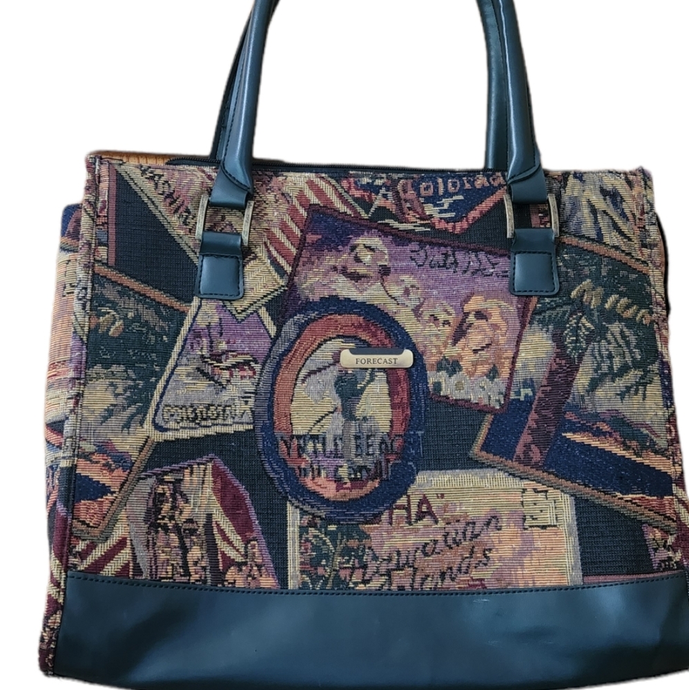 Forecast large tapestry bag. Size 17x13"